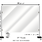 Osłona antywirusowa PLEKSI bezbarwna 3mm wymiar 110cm x 77cm